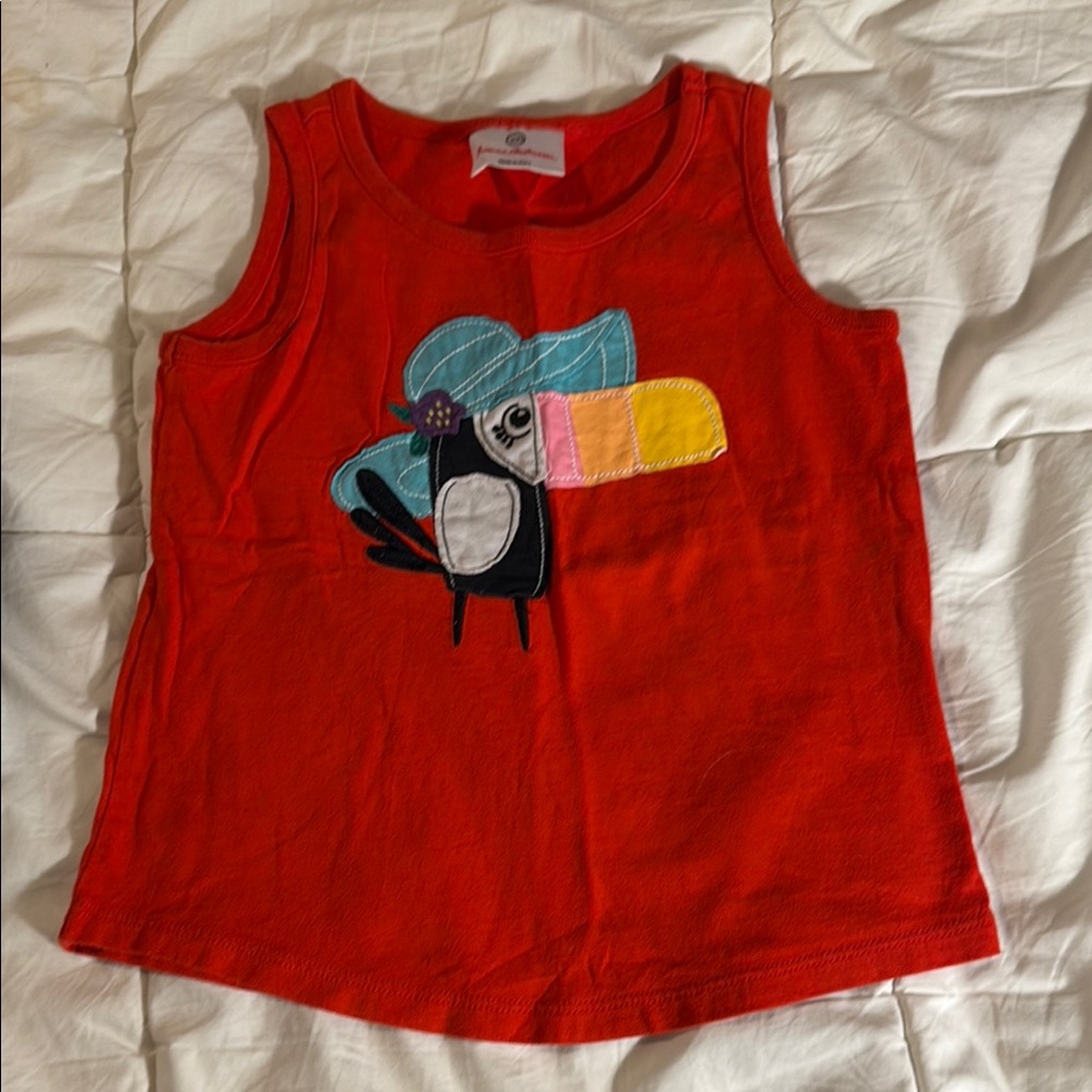 Hanna Andersson Red Toucan Kids Tank Top